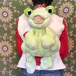 Y2K frog plush backpack